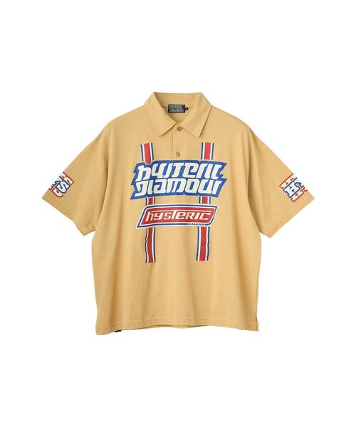HYSTERIC GLAMOUR（ヒステリックグラマー）の「HG PIT CREW シャツ（ポロシャツ・メンズ・ホワイト/イエロー/ブラック・X-LARGE/LARGE/MEDIUM/SMALL）」の8枚目の写真