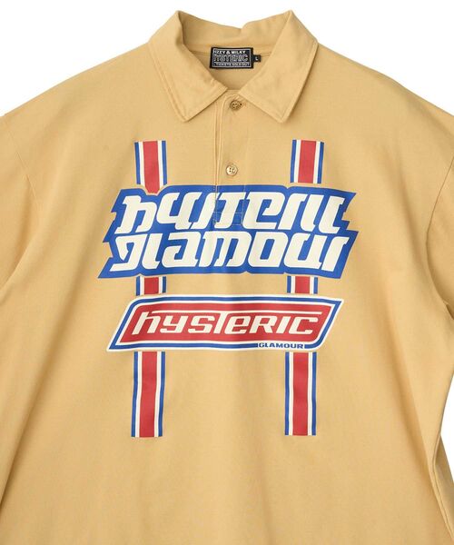 HYSTERIC GLAMOUR（ヒステリックグラマー）の「HG PIT CREW シャツ（ポロシャツ・メンズ・ホワイト/イエロー/ブラック・X-LARGE/LARGE/MEDIUM/SMALL）」の9枚目の写真