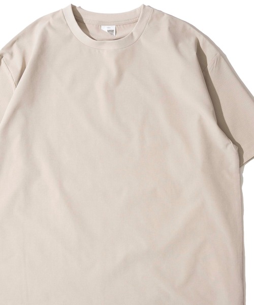 ADPOSION(アドポーション)の「【SEABEES/シービーズ】メッシュクルーネックTシャツ(Tシャツ/カットソー・メンズ・ネイビー/ブラック/グレイッシュベージュ・MEDIUM/LARGE)」の2枚目の写真