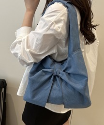 meJane | デニムライク リボンデザイントートバック(トートバッグ)