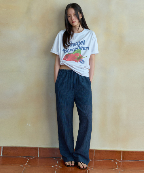 WEDNESDAYOASISFORWOMEN(ウェンズデー オアシス フォー ウーマン)の「リロストライプバンディングパンツ_NAVY(WB6PT28)(その他パンツ・レディース・ネイビー・FREE)」の4枚目の写真