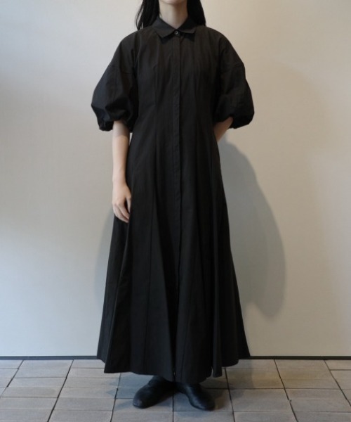 CLANE FORM SLEEVE PANEL LINE SHIRT ONEPIECE（ワンピース）｜CLANE