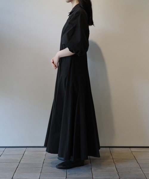 CLANE FORM SLEEVE PANEL LINE SHIRT ONEPIECE（ワンピース）｜CLANE