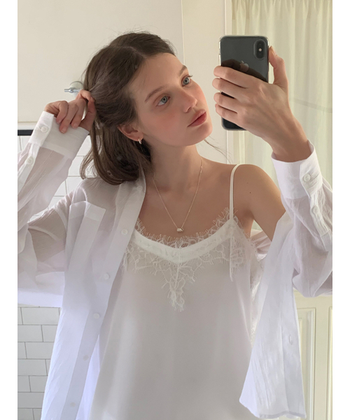RE_L（リエル）の「Crease sheer cotton shirt (white)（シャツ/ブラウス・レディース・その他・FREE）」の5枚目の写真