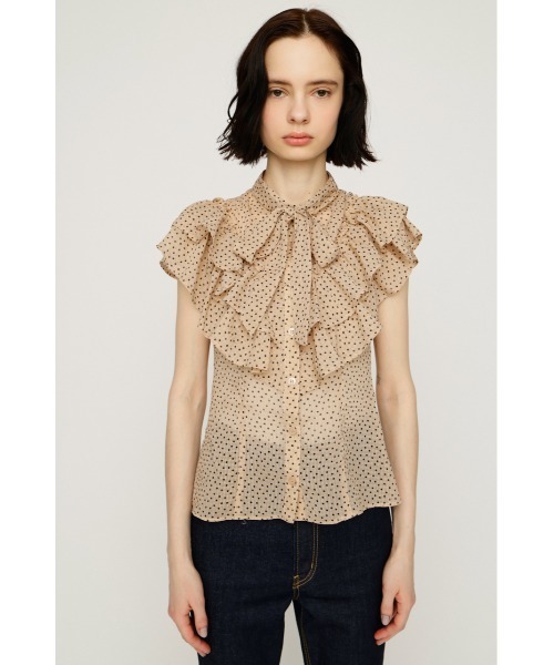 SLY(スライ)の「FRILL RIBBON BLOUSE フリルリボンブラウス 夏服(シャツ/ブラウス・レディース・ブラック/ライトパープル/ベージュ系その他/ブラック系その他2・FREE)」の19枚目の写真