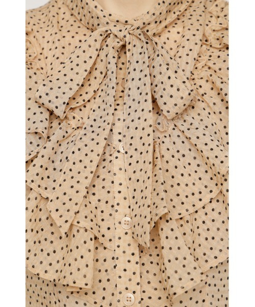 SLY(スライ)の「FRILL RIBBON BLOUSE フリルリボンブラウス 夏服(シャツ/ブラウス・レディース・ブラック/ライトパープル/ベージュ系その他/ブラック系その他2・FREE)」の20枚目の写真