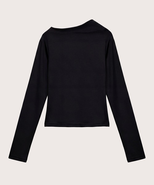 kiehtova(キエトヴァ)の「【kiehtova】VEIL DRAPE TOPS/ヴェール ドレープ トップス KTWR66(Tシャツ/カットソー・レディース・ホワイト/ブラック/カーキ・FREE)」の12枚目の写真