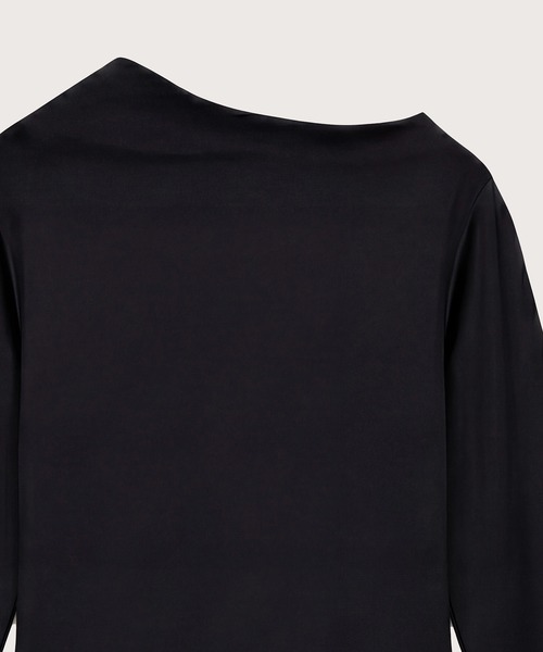 kiehtova(キエトヴァ)の「【kiehtova】VEIL DRAPE TOPS/ヴェール ドレープ トップス KTWR66(Tシャツ/カットソー・レディース・ホワイト/ブラック/カーキ・FREE)」の13枚目の写真