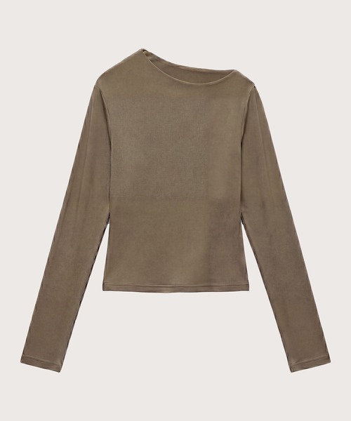 kiehtova(キエトヴァ)の「【kiehtova】VEIL DRAPE TOPS/ヴェール ドレープ トップス KTWR66(Tシャツ/カットソー・レディース・ホワイト/ブラック/カーキ・FREE)」の17枚目の写真