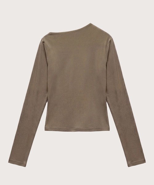 kiehtova(キエトヴァ)の「【kiehtova】VEIL DRAPE TOPS/ヴェール ドレープ トップス KTWR66(Tシャツ/カットソー・レディース・ホワイト/ブラック/カーキ・FREE)」の18枚目の写真