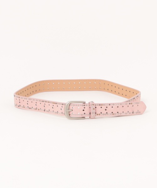 Never mind the XU（ネバーマインドザエックスユー）の「【Never mind the XU】studs narrow belt / 【ネバーマインド ザ エックスユー】スタッズナローベルト（ベルト・レディース・ホワイト/ブラック/ピンク・ONE SIZE）」の19枚目の写真