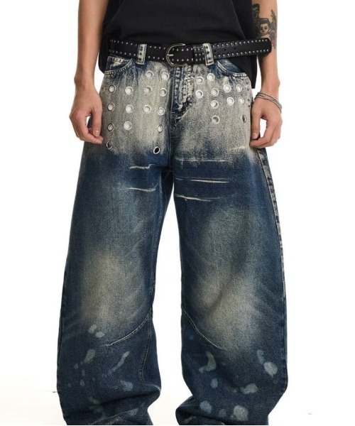 FreeZone(フリーゾーン)の「ヴィンテージウォッシュ ワイドデニムパンツ(デニムパンツ・メンズ・ブルー・S/L/M)」の14枚目の写真