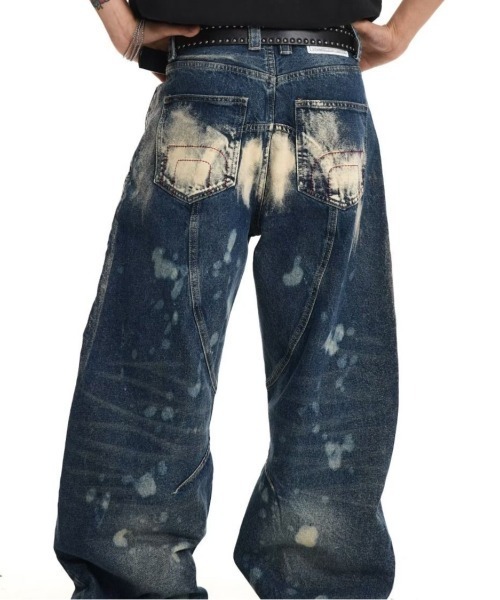 FreeZone(フリーゾーン)の「ヴィンテージウォッシュ ワイドデニムパンツ(デニムパンツ・メンズ・ブルー・S/L/M)」の16枚目の写真