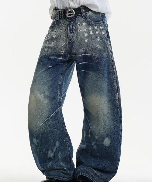 FreeZone(フリーゾーン)の「ヴィンテージウォッシュ ワイドデニムパンツ(デニムパンツ・メンズ・ブルー・S/L/M)」の17枚目の写真