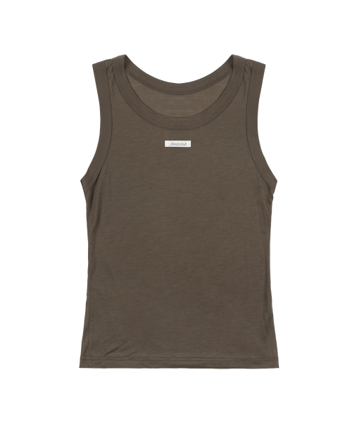 FANCY CLUB(ファンシークラブ)の「3ウェイドットメッシュレイヤードスリーブレス (ブラウン) F25QB134(Tシャツ/カットソー・レディース・その他・ONE SIZE)」の6枚目の写真