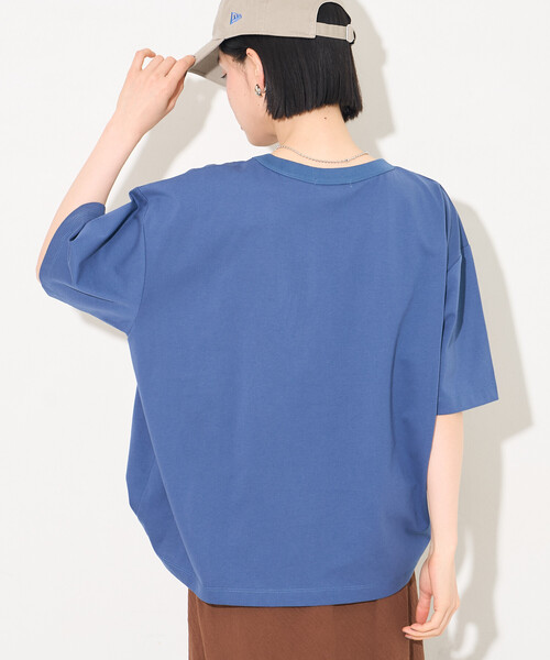 FREAK'S STORE（フリークスストア）の「ワントーン ロゴTシャツ/オーバーサイズTシャツ（Tシャツ/カットソー・レディース・チャコール/ブルー/ブラウン・ﾌﾘ-）」の8枚目の写真