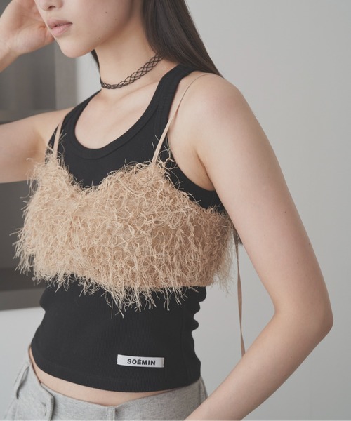 SOEMIN(ソミン)の「Basic rib tanktop/ベーシックリブタンクトップ(タンクトップ・レディース・ホワイト/ピンク/ブラック/グレー・FREE)」の12枚目の写真