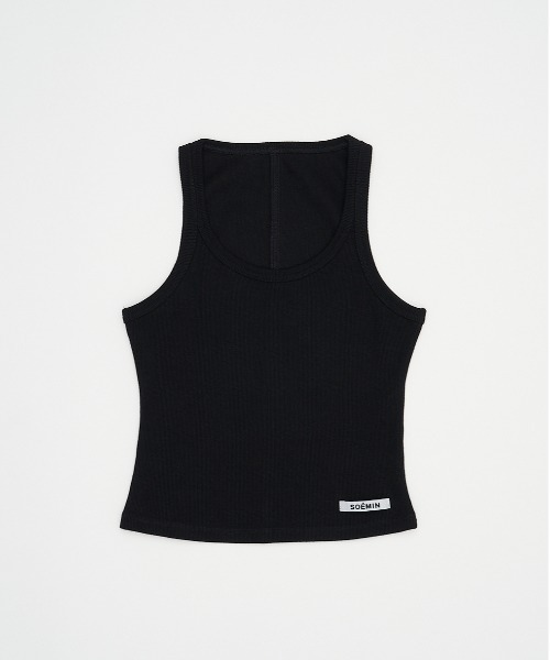 SOEMIN(ソミン)の「Basic rib tanktop/ベーシックリブタンクトップ(タンクトップ・レディース・ホワイト/ピンク/ブラック/グレー・FREE)」の6枚目の写真