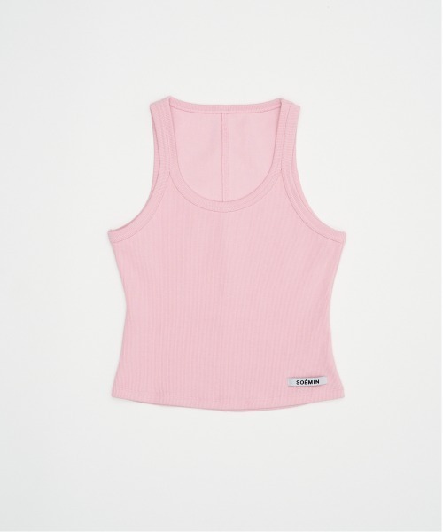 SOEMIN(ソミン)の「Basic rib tanktop/ベーシックリブタンクトップ(タンクトップ・レディース・ホワイト/ピンク/ブラック/グレー・FREE)」の8枚目の写真