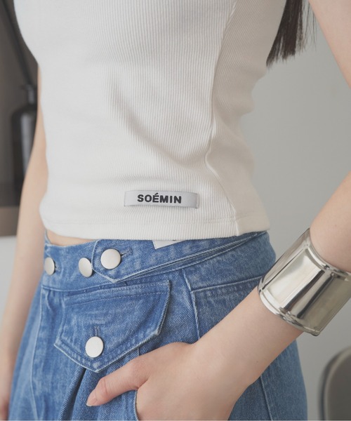 SOEMIN(ソミン)の「Basic rib tanktop/ベーシックリブタンクトップ(タンクトップ・レディース・ホワイト/ピンク/ブラック/グレー・FREE)」の17枚目の写真