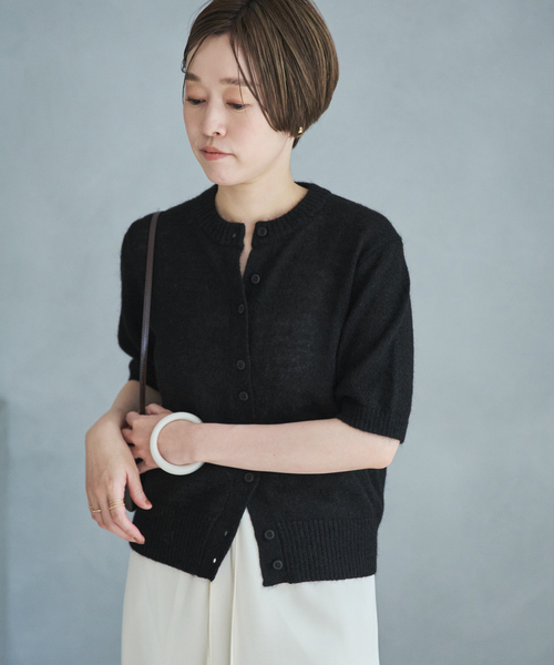 plage（プラージュ）の「Mohair Mix Hansode カーディガン（カーディガン/ボレロ・レディース・ブラック/キャメル・FREE）」の8枚目の写真