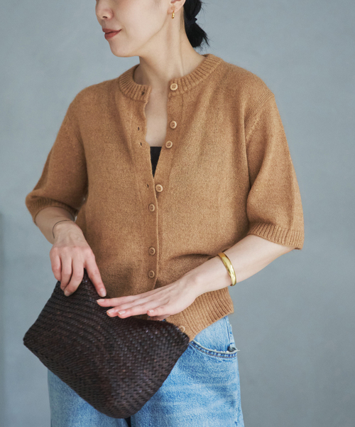 plage（プラージュ）の「Mohair Mix Hansode カーディガン（カーディガン/ボレロ・レディース・ブラック/キャメル・FREE）」の14枚目の写真