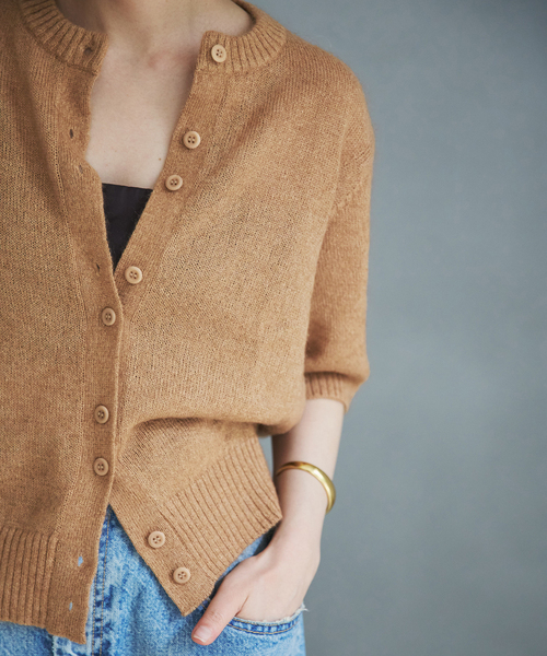 plage（プラージュ）の「Mohair Mix Hansode カーディガン（カーディガン/ボレロ・レディース・ブラック/キャメル・FREE）」の18枚目の写真
