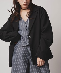 W:Huku（フーク）の「【W:Huku / ソフトタッチツイル】オーバー シルエット ジャケット / Soft Touch Twill Oversized Jacket（テーラードジャケット）」