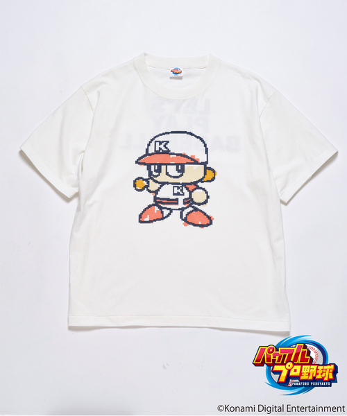 JOURNAL STANDARD relume(ジャーナルスタンダード レリューム)の「パワプロくん 別注 ”PLAY BASEBALL” プリントTシャツ(Tシャツ/カットソー・メンズ・ホワイト・LARGE/MEDIUM)」の1枚目の写真