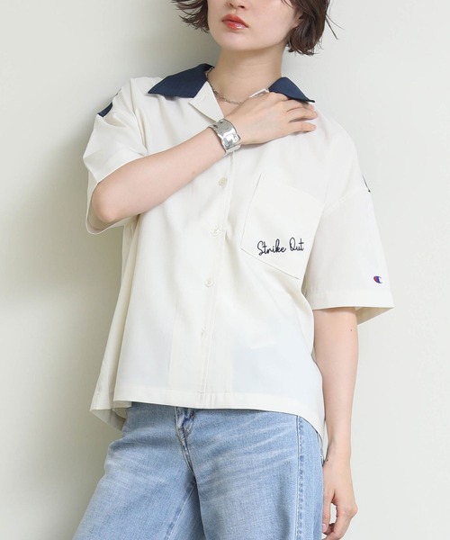 Re Fiina（フィーナ）の「ＢＯＷＬＩＮＧ　シャツ（シャツ/ブラウス・レディース・オフホワイト・M）」の6枚目の写真