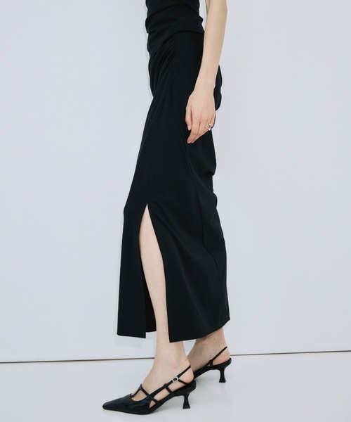 JOSE MOON（ジョゼムーン）の「DRAPE CUT SKIRT/ドレープカットスカート（スカート・レディース・ブラック/ブラウン・38/36）」の15枚目の写真