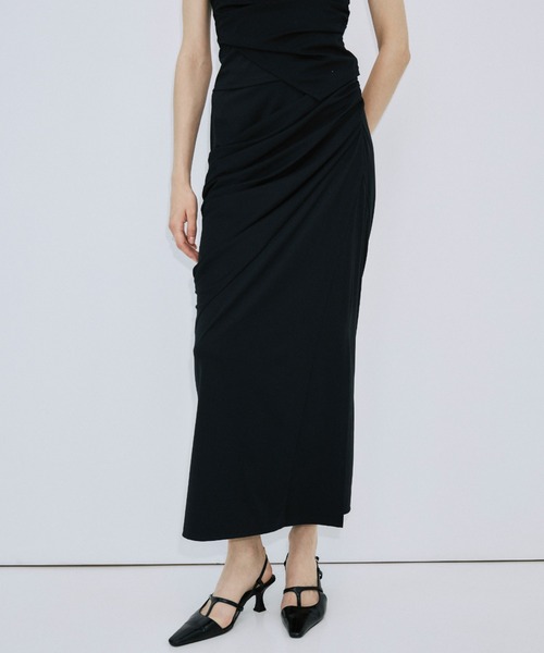 JOSE MOON（ジョゼムーン）の「DRAPE CUT SKIRT/ドレープカットスカート（スカート・レディース・ブラック/ブラウン・38/36）」の17枚目の写真