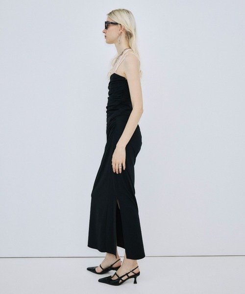 JOSE MOON（ジョゼムーン）の「DRAPE CUT SKIRT/ドレープカットスカート（スカート・レディース・ブラック/ブラウン・38/36）」の10枚目の写真