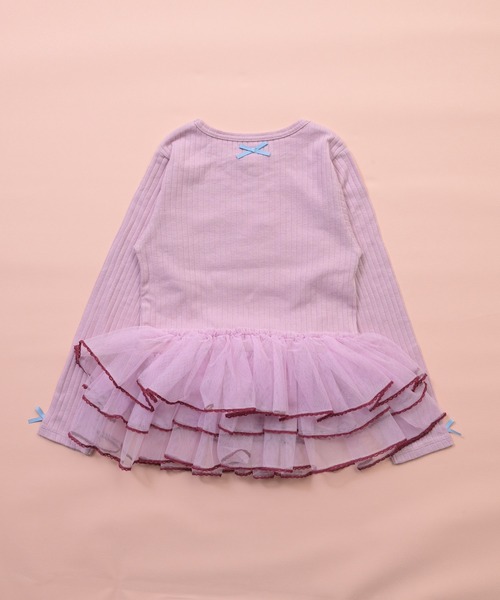 MARKEY'S(マーキーズ)の「チュールフリル長袖トップス(Tシャツ/カットソー・キッズ・ベージュ/ピンク/ミント・90/100/110/120/80/130)」の22枚目の写真