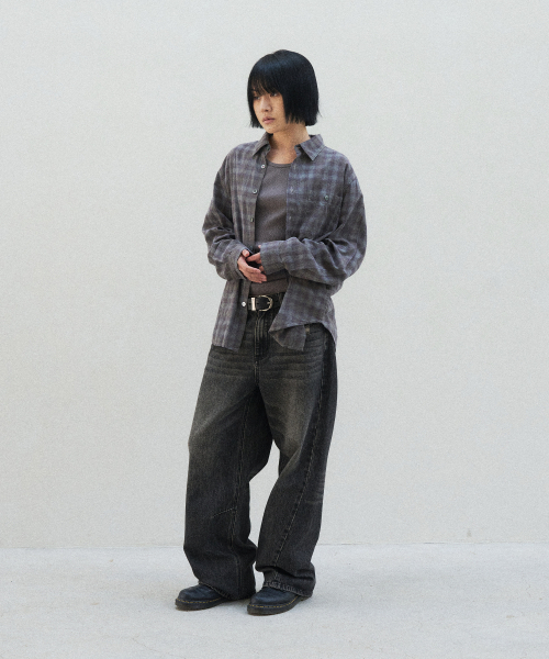 SLOWACID（スローアシッド）の「ユーズドティンウォッシュデニムパンツ[ブラック]（デニムパンツ・レディース・その他・SMALL/MEDIUM/LARGE）」の4枚目の写真