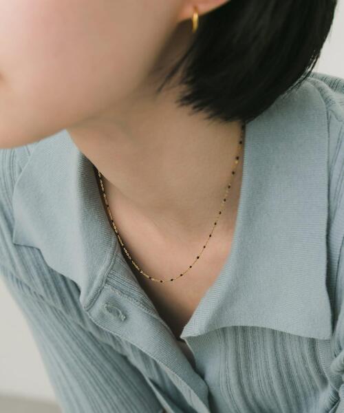 SMELLY(スメリー)の「ステンレスブラックドットチェーンネックレス(ネックレス・レディース・ゴールド系その他・-)」の5枚目の写真