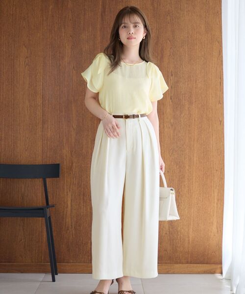 COHINA（コヒナ）の「フレアーリボンブラウス 【低身長・小柄女性】（シャツ/ブラウス・レディース・ブラック/イエロー/オフホワイト・ONE SIZE）」の17枚目の写真