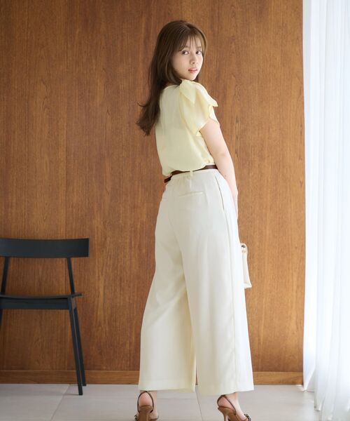 COHINA（コヒナ）の「フレアーリボンブラウス 【低身長・小柄女性】（シャツ/ブラウス・レディース・ブラック/イエロー/オフホワイト・ONE SIZE）」の20枚目の写真