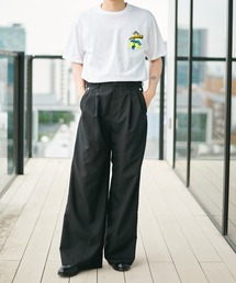 NVRFRGT（ネヴァーフォーゲット）の「double pleated wide leg trousers/シーズンレス/ワイドスラックス/CONZ（スラックス）」