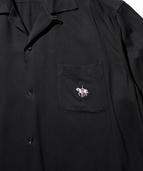 TOWNCRAFT（タウンクラフト）の「TOWNCRAFT / 50S EMBROIDERY S/S SHIRT（シャツ/ブラウス・メンズ・ブラック/ブラウン・LARGE/MEDIUM/SMALL）」の4枚目の写真