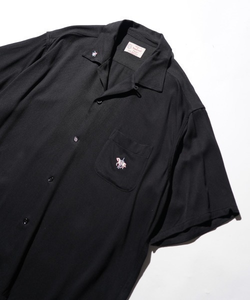 TOWNCRAFT（タウンクラフト）の「TOWNCRAFT / 50S EMBROIDERY S/S SHIRT（シャツ/ブラウス・メンズ・ブラック/ブラウン・LARGE/MEDIUM/SMALL）」の7枚目の写真