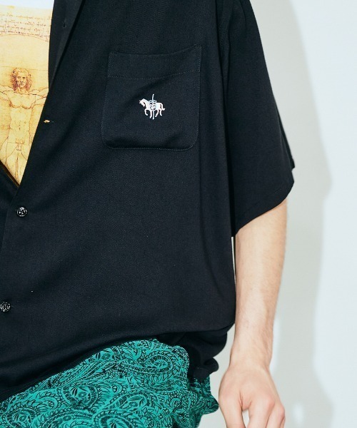 TOWNCRAFT（タウンクラフト）の「TOWNCRAFT / 50S EMBROIDERY S/S SHIRT（シャツ/ブラウス・メンズ・ブラック/ブラウン・LARGE/MEDIUM/SMALL）」の20枚目の写真