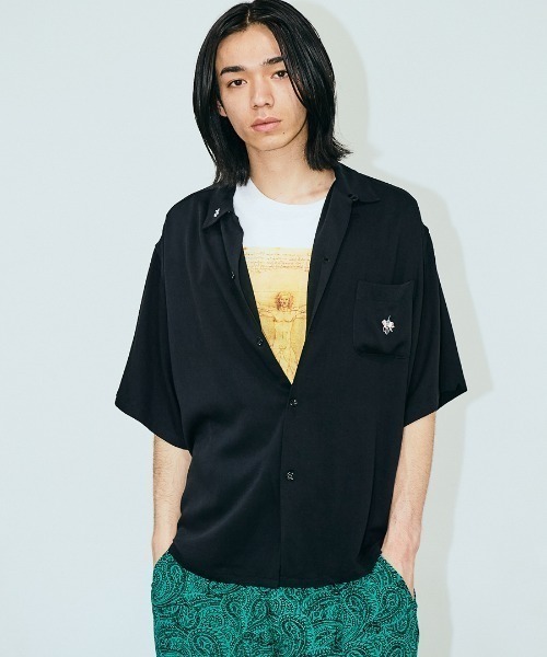 TOWNCRAFT（タウンクラフト）の「TOWNCRAFT / 50S EMBROIDERY S/S SHIRT（シャツ/ブラウス・メンズ・ブラック/ブラウン・LARGE/MEDIUM/SMALL）」の21枚目の写真