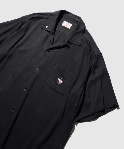 TOWNCRAFT（タウンクラフト）の「TOWNCRAFT / 50S EMBROIDERY S/S SHIRT（シャツ/ブラウス・メンズ・ブラック/ブラウン・LARGE/MEDIUM/SMALL）」の9枚目の写真