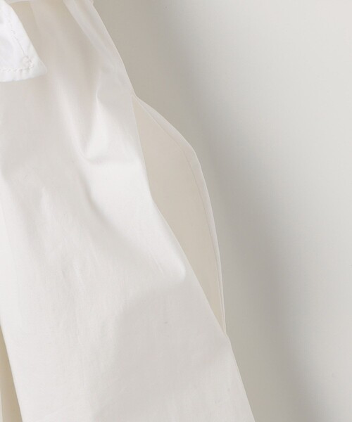 GANNI(ガニー)の「GANNI/ガニー Washed Stretch Cotton Tie Strap / W0306 / パフスリーブ 深Vネック ロングワンピース / リボン(ワンピース・レディース・オフホワイト・36)」の7枚目の写真