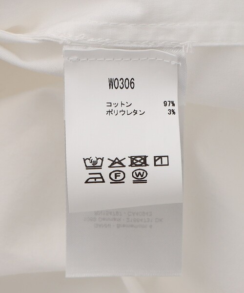 GANNI(ガニー)の「GANNI/ガニー Washed Stretch Cotton Tie Strap / W0306 / パフスリーブ 深Vネック ロングワンピース / リボン(ワンピース・レディース・オフホワイト・36)」の9枚目の写真
