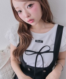 袖レースTシャツ
