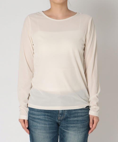 Jines(ジネス)の「シアーベロアロングTシャツ(Tシャツ/カットソー・レディース・ブラック/モカ/ホワイト・38)」の17枚目の写真