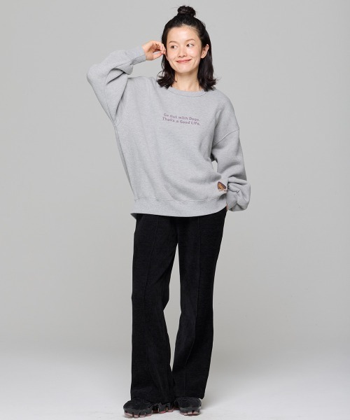 KRIFF MAYER Lady's Collection（クリフメイヤーレディースコレクション）の「ベロア風柔らかパンツ（その他パンツ・レディース・ボルドー/ブラック・LARGE/MEDIUM）」の3枚目の写真