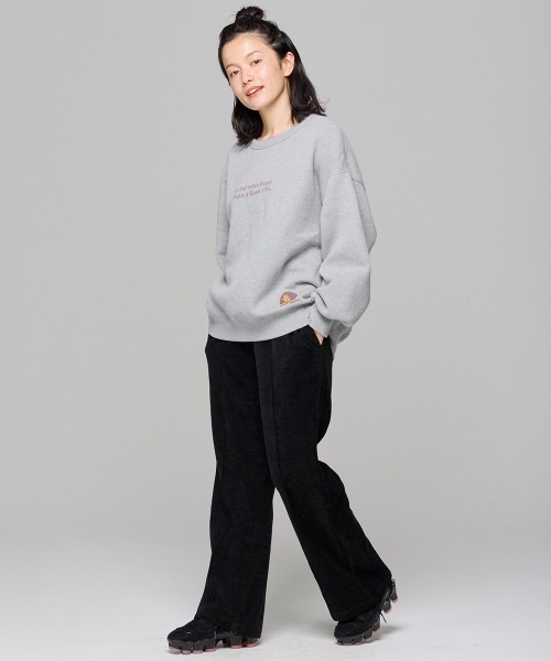 KRIFF MAYER Lady's Collection（クリフメイヤーレディースコレクション）の「ベロア風柔らかパンツ（その他パンツ・レディース・ボルドー/ブラック・LARGE/MEDIUM）」の4枚目の写真